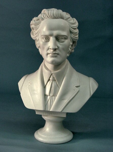 Chopin Frederick Bust Composer Statue Portrait rondos music for piano
